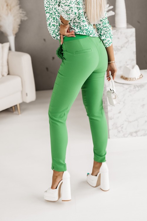 SPODNIE CYGARETKI SILK ZIELONE 5