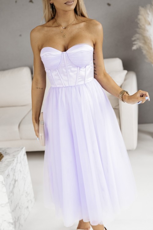 SUKIENKA TIULOWA SISSI Z GORSETEM LILA 3
