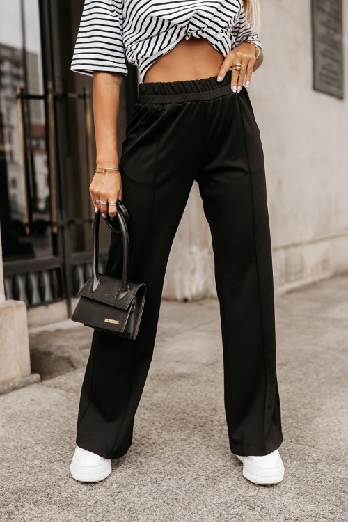 KOMPLET ALABAMA BLUZA DRESOWA + SPODNIE DRESOWE W KANT CZARNY 5