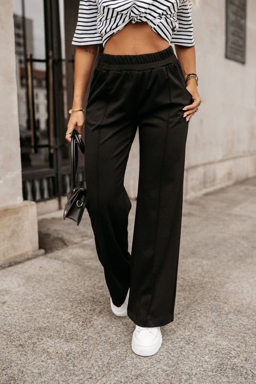 KOMPLET ALABAMA BLUZA DRESOWA + SPODNIE DRESOWE W KANT CZARNY 6