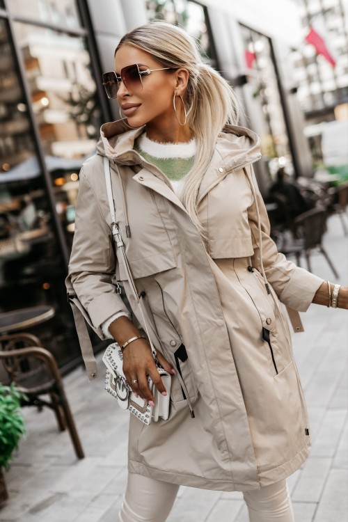 PARKA ONTARIO Z KAPTUREM BEŻOWA 3