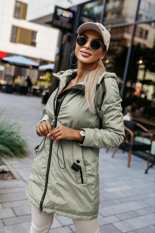 KURTKA PARKA NORWAY Z KAPTUREM OCIEPLANA ZIELONA 3
