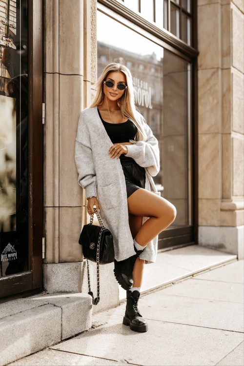 KARDIGAN SWETER ENDI SZARY 2
