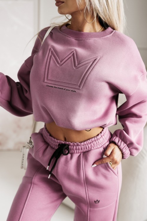 KOMPLET DRESOWY KORONA BLUZA + SPODNIE INDYJSKI RÓŻ 1