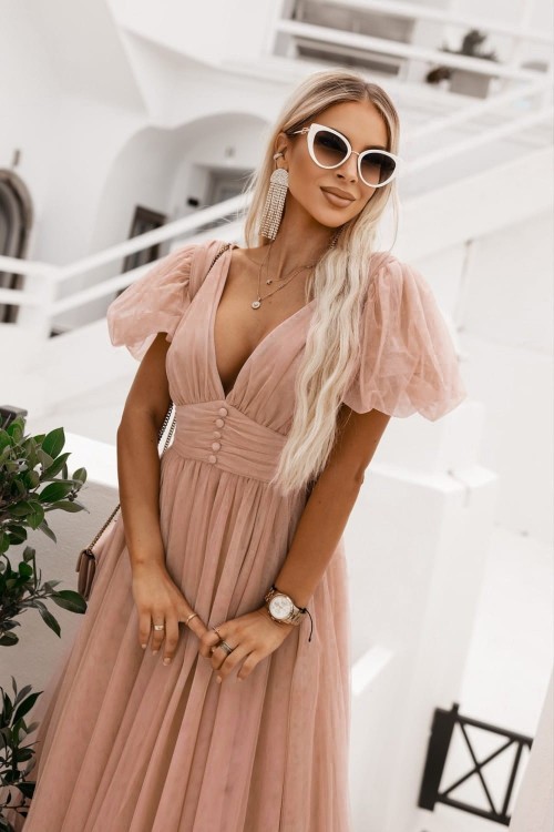 SUKIENKA TIULOWA STELLA MIDI BEŻOWA 5