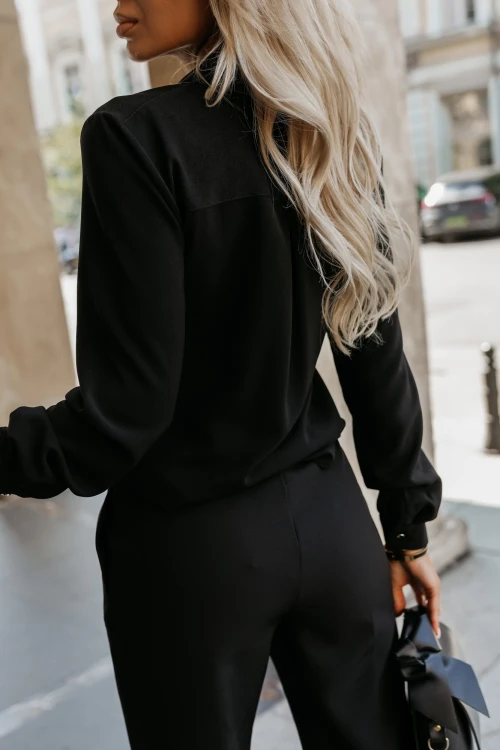 KOSZULA Z KIESZONKĄ VIVIEN CZARNA 2