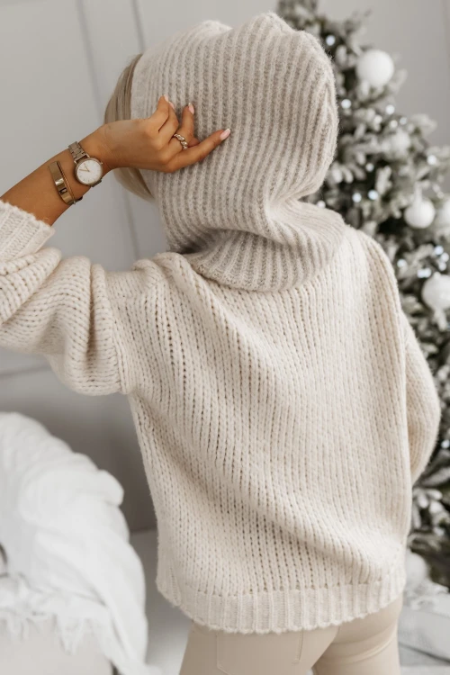 KOMINIARKA BALACLAVA Z WEŁNĄ BEŻOWA 1