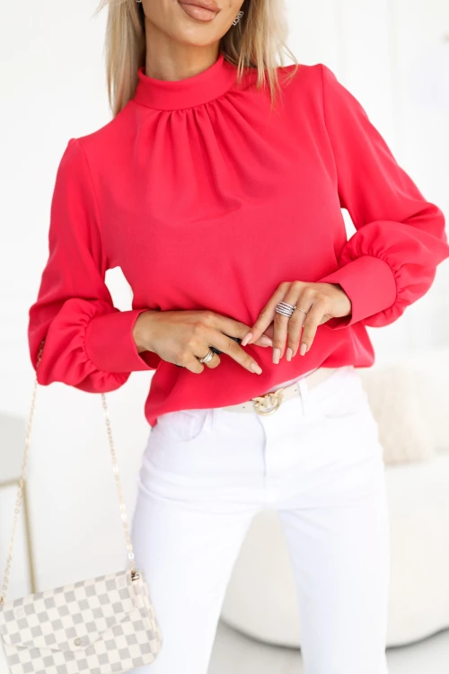 KOSZULA NA STÓJKĘ VERONA KORALOWA 2