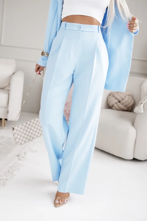 SPODNIE ELEGANCKIE JERRY W KANT BŁĘKITNE 6