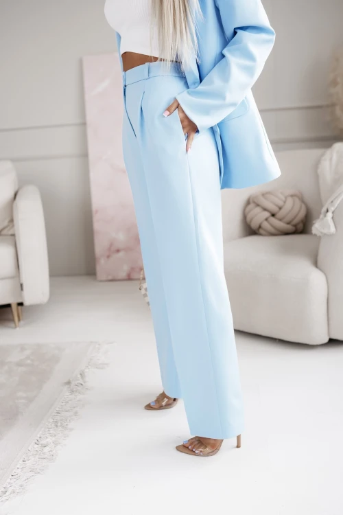 SPODNIE ELEGANCKIE JERRY W KANT BŁĘKITNE 2