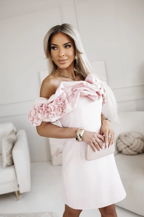 SUKIENKA HISZPANKA TAMARI MINI PUDROWY RÓŻ 5