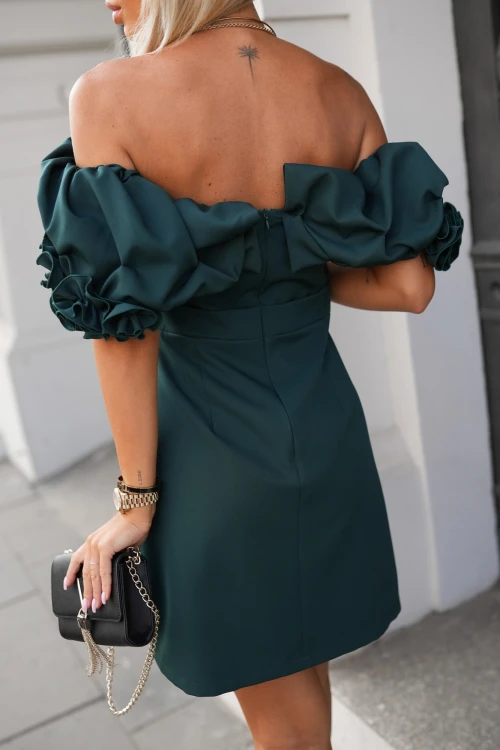 SUKIENKA HISZPANKA TAMARI MINI ZIELEŃ BUTELKOWA 1