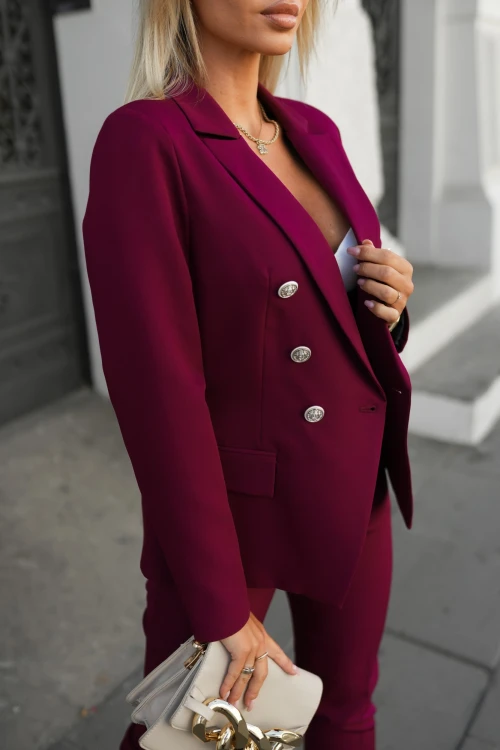 MARYNARKA DWURZĘDOWA PURE BURGUNDOWA 1