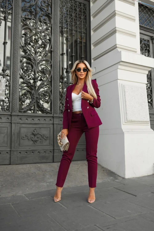 MARYNARKA DWURZĘDOWA PURE BURGUNDOWA 3