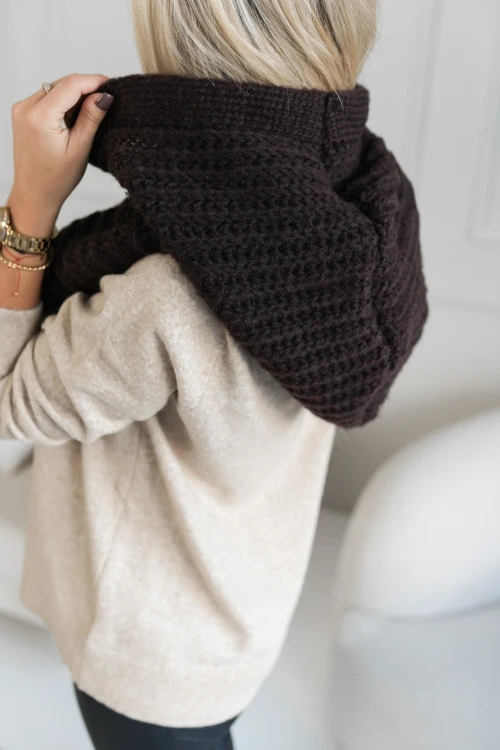 KOMINIARKA BALACLAVA Z WEŁNĄ CZEKOLADOWA 1