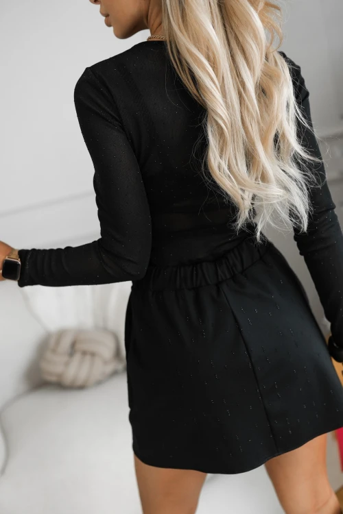 BODY SIATECZKOWE ZDOBIONE CYRKONIAMI CZARNE 1