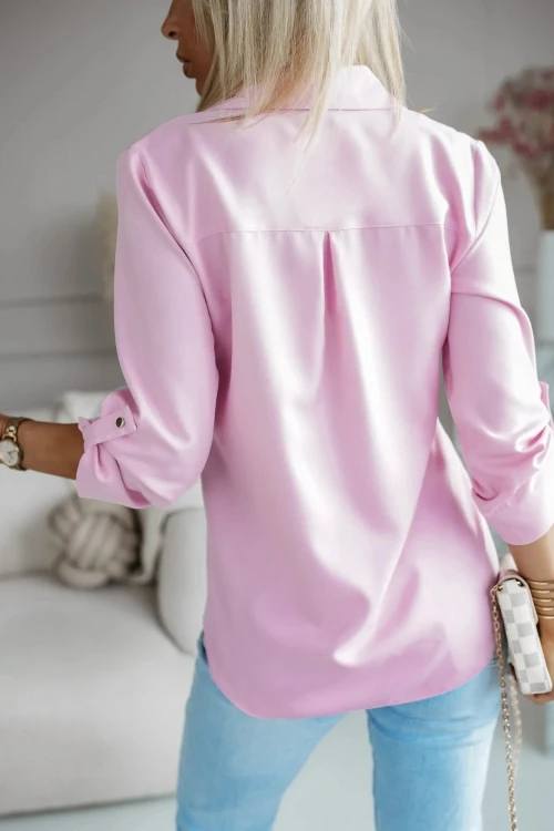 KOSZULA Z KIESZONKĄ VENESS PUDROWY RÓŻ 5