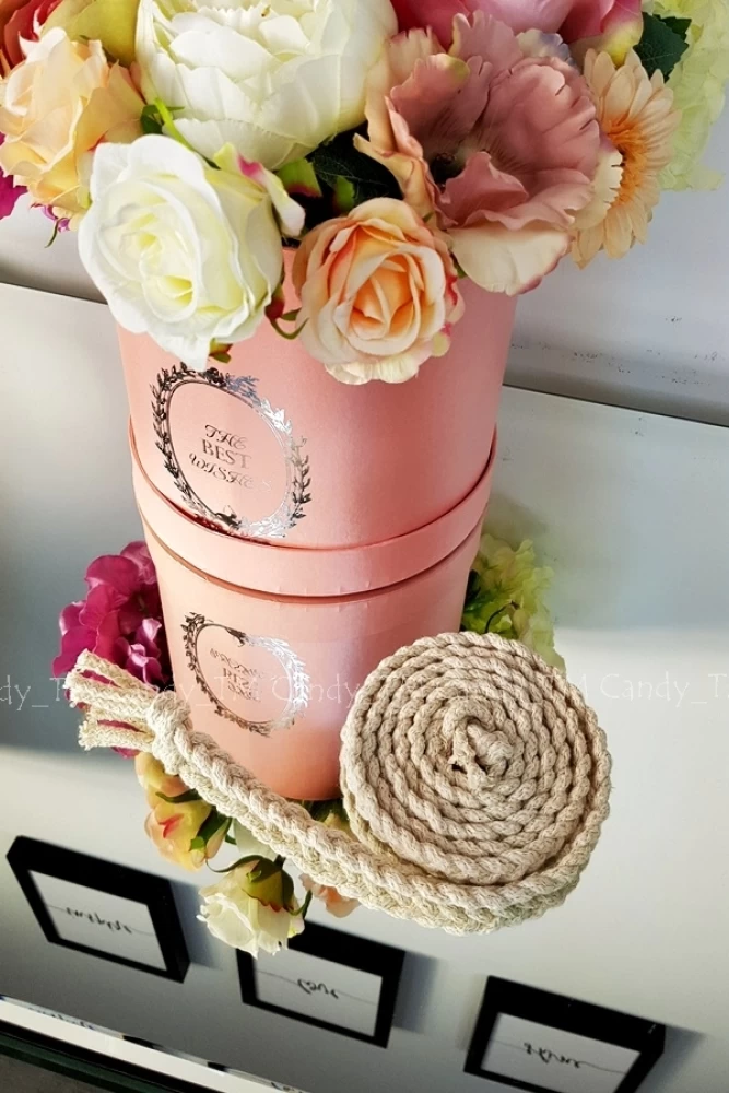 HAND MADE PLECIONY PASEK BAWEŁNIANY SZNUREK WARKOCZ BEŻOWY