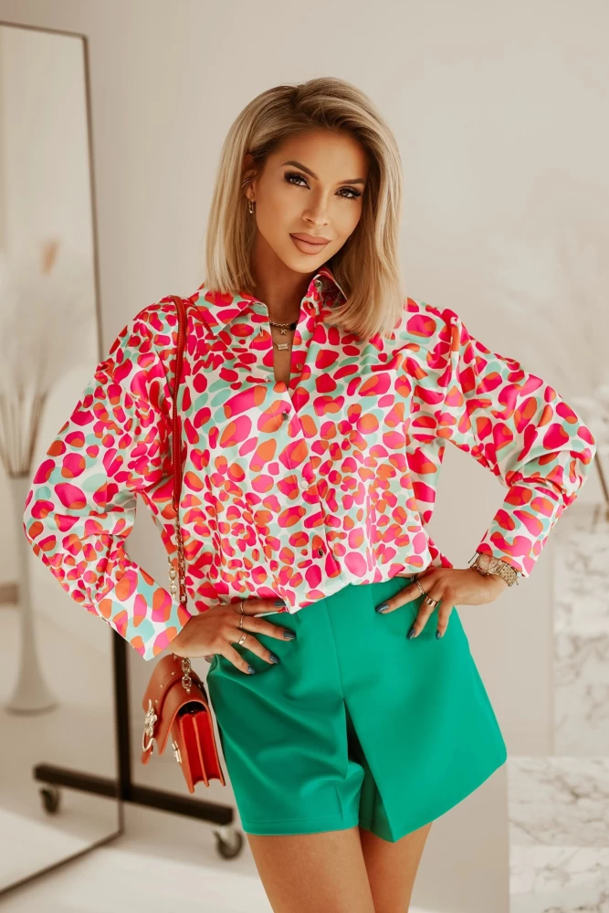 KOSZULA SANTIAGO RÓŻOWO-MIĘTOWA