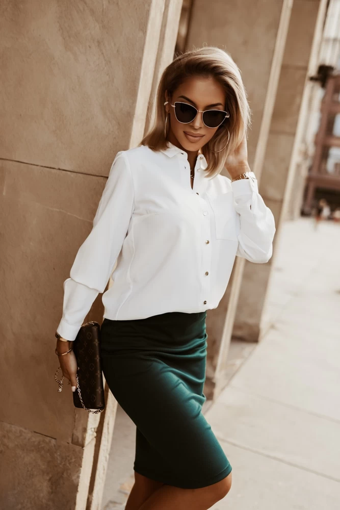 KOSZULA Z KIESZONKĄ VIVIEN BIAŁA