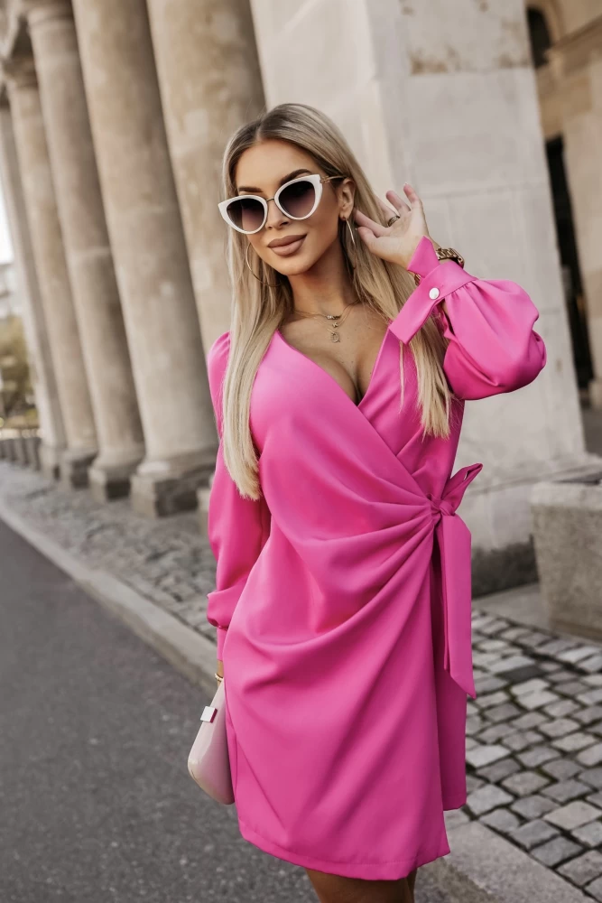 SUKIENKA MEGGY MINI WIĄZANA NA BOKU RÓŻOWA