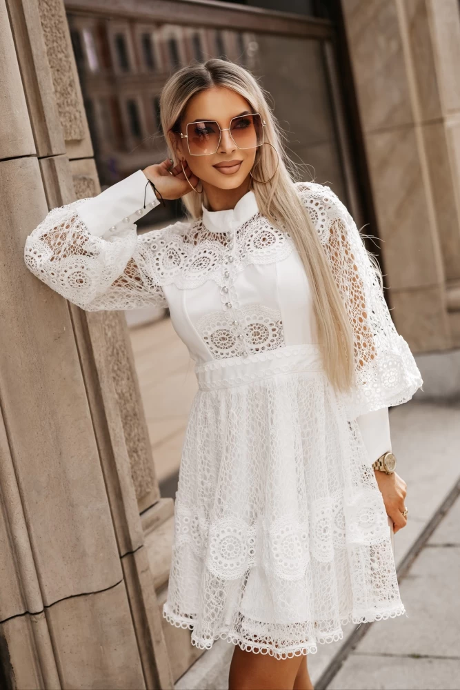 SUKIENKA KORONKOWA LIONEL BIAŁA