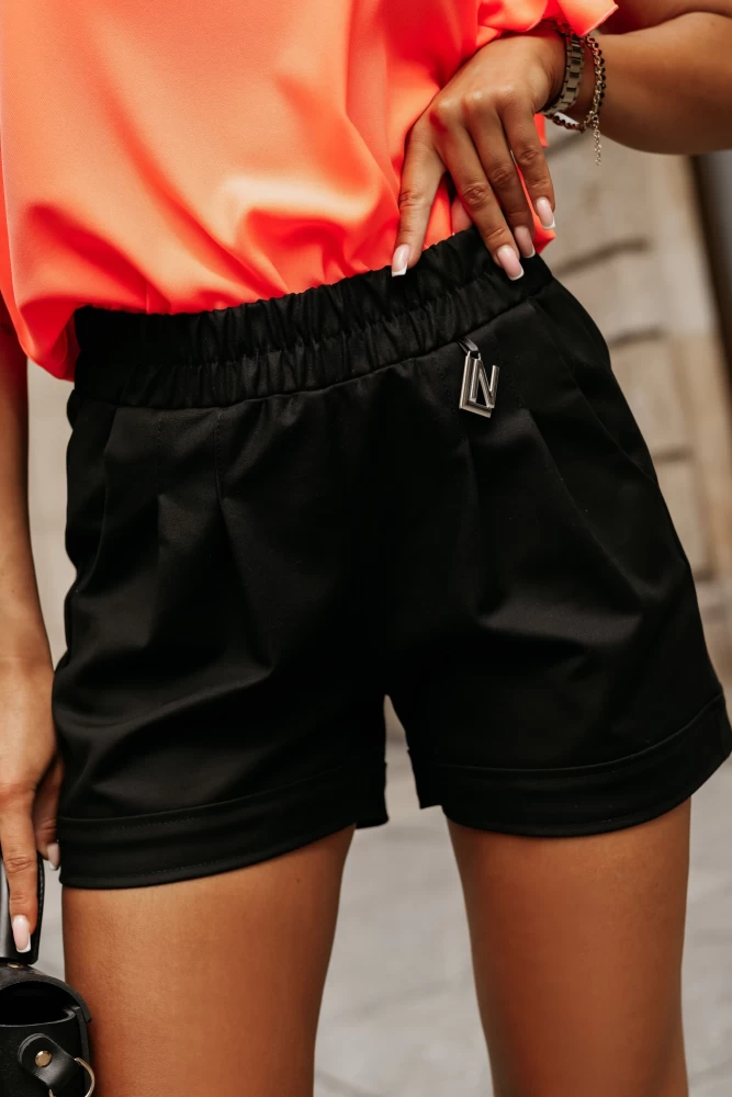 SPODENKI CONNOR Z GUMĄ W PASIE CZARNE