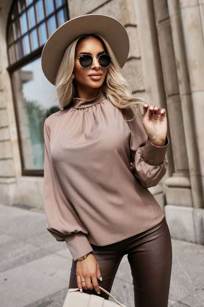 KOSZULA NA STÓJKĘ VERONA MOKKA