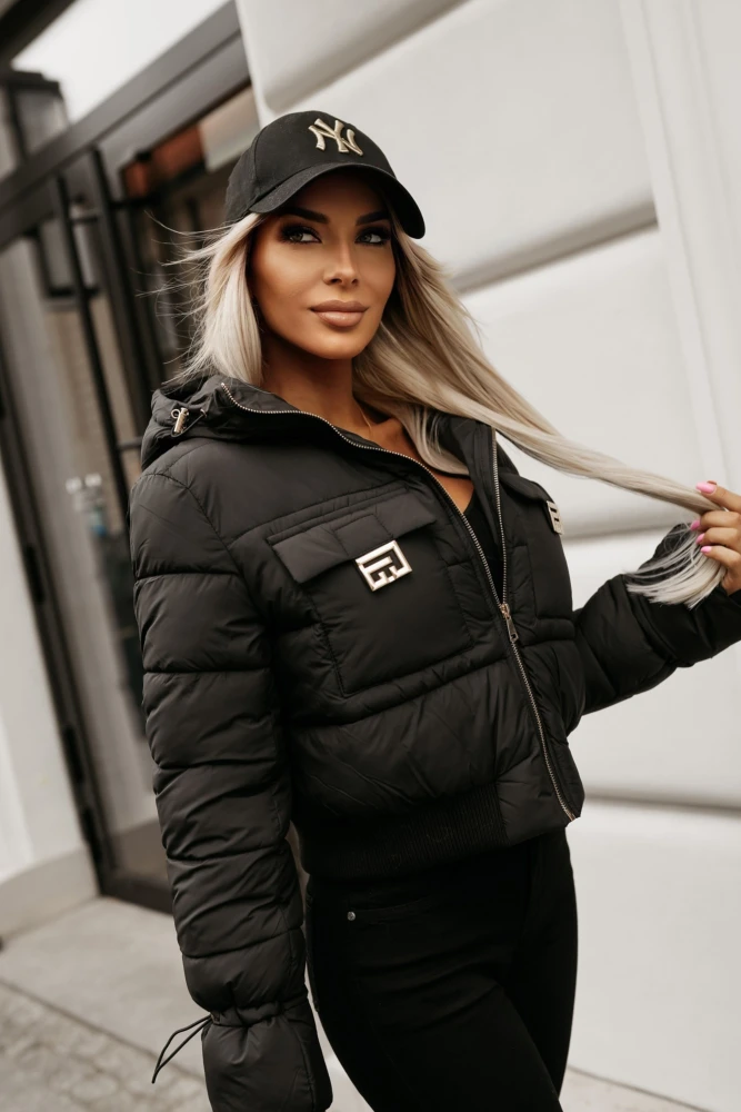 KURTKA PIKOWANA SOFTY CZARNA