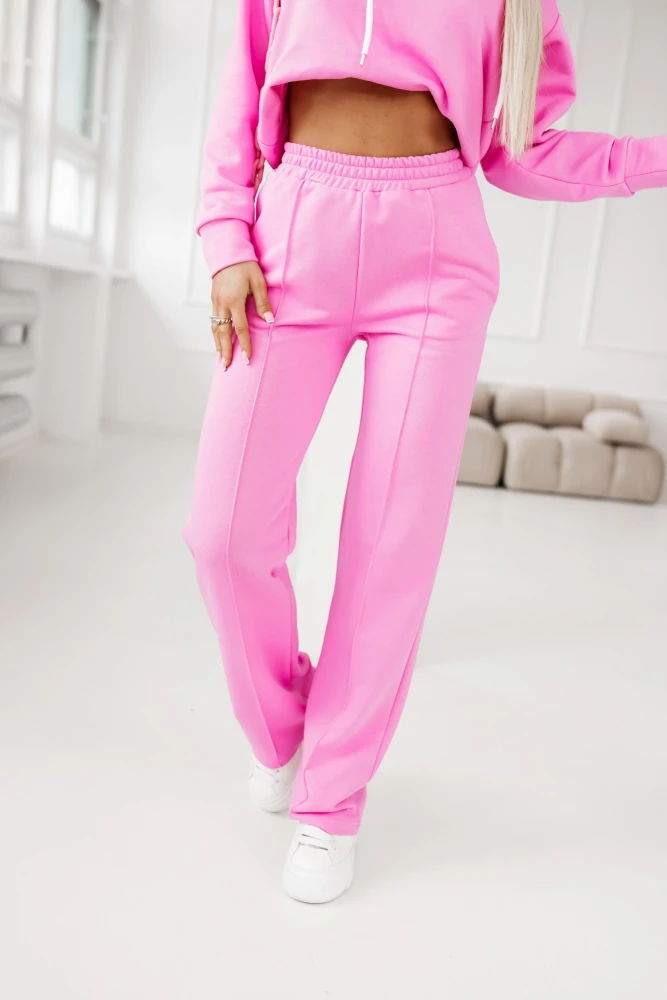 SPODNIE PAUSSA DRESOWE BAWEŁNIANE Z GUMĄ W PASIE RÓŻOWE