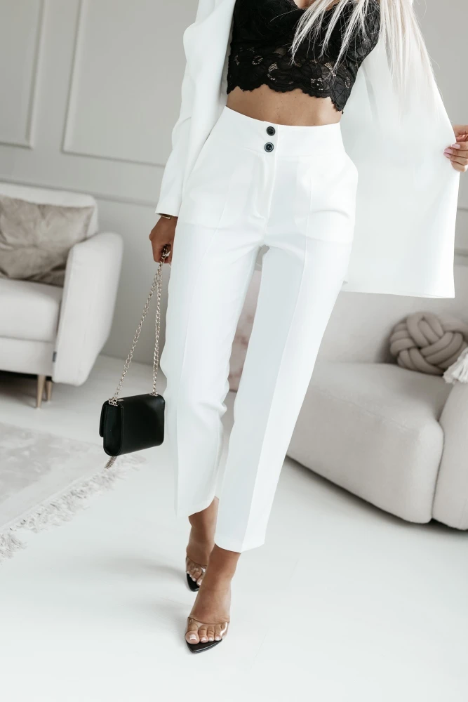 SPODNIE CYGARETKI CAMERON W KANT ECRU