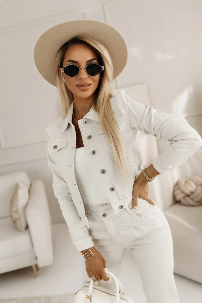 KURTKA KATANA JEANSOWA MANHATTAN BEŻOWA