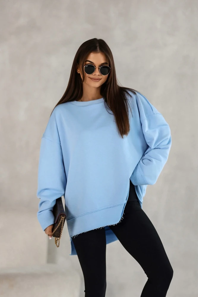 BLUZA DRESOWA BAWEŁNIANA COMMO BŁĘKITNA