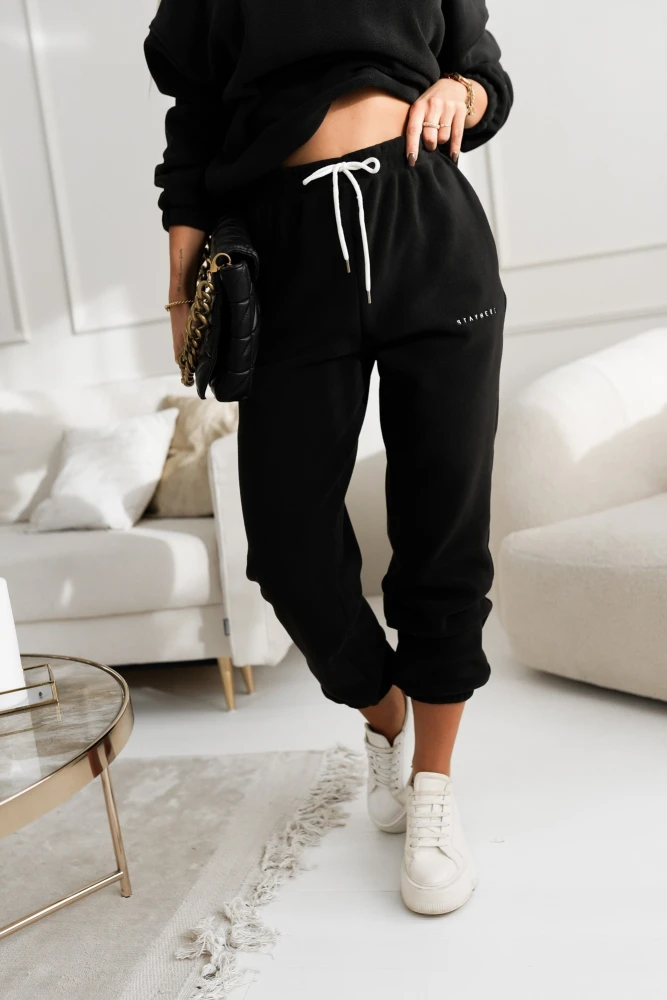 SPODNIE POLAROWE NA GUMĘ CZARNE