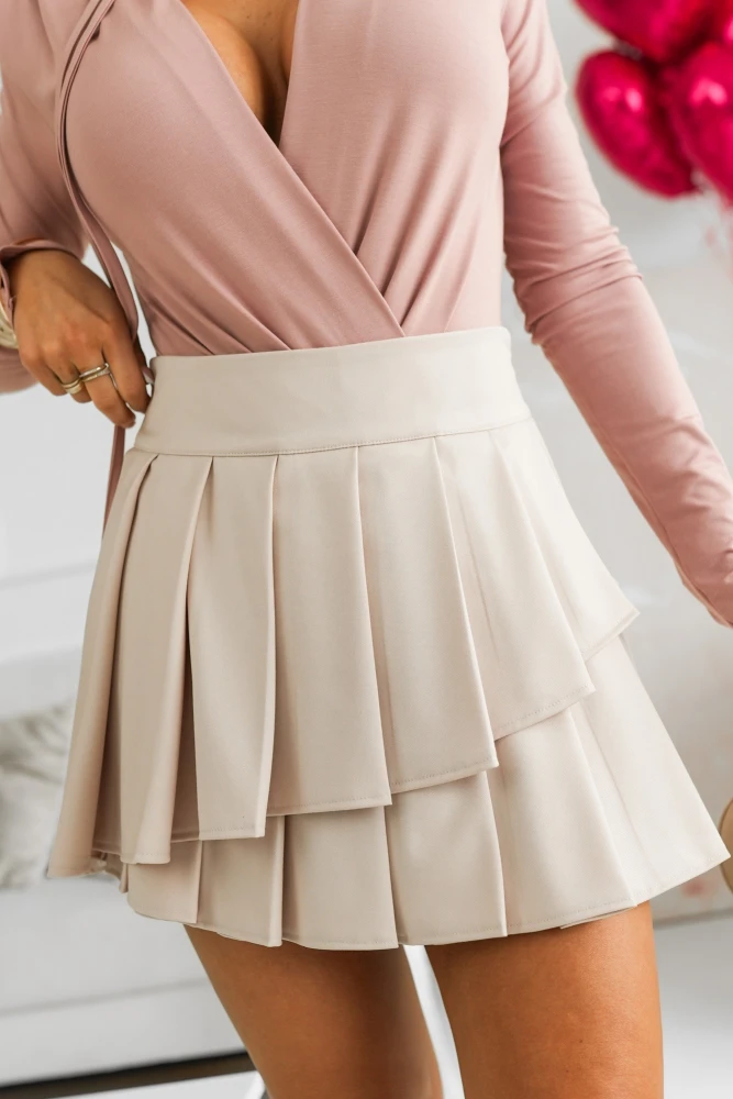 SPÓDNICO-SPODENKI PLISOWANE BRUDNY RÓŻ