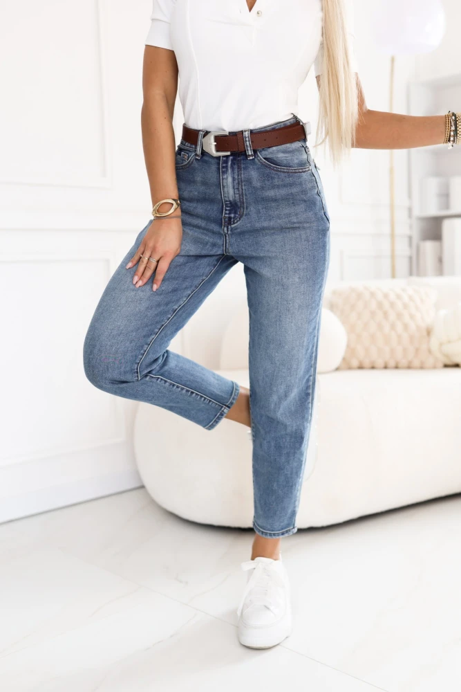 SPODNIE JEANSOWE BOYFRIEND NIEBIESKI JEANS